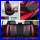 Set Luxury Breathable PU Leather Full Surround Car SUV Seats Cushions Black+Red