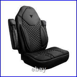Set of 2 Freightliner Cascadia High Back 33? Cloth Seat Cover Full Black