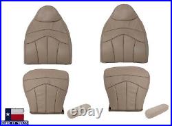 Synthetic Leather Tan Front Seat Covers For 1999 Ford F150 Lariat Super Crew Cab