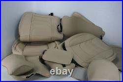 TIEHESYT Beige Car Seat Covers Full Set Breathable Universal Fit Faddish Beige
