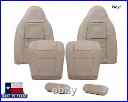 Tan Vinyl Seat Covers For 2001 Ford F250 F350 F450 Lariat Super Duty Crew Cab