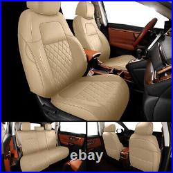 USA For Honda CRV 2017-2021 Car Leather Custom Fit Seat Covers Front+Rear BK/RED