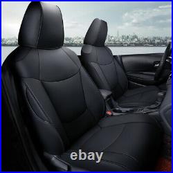 US Car Leather Seat Set Covers Kit Custom Fit For Toyota Corolla 2019-2022 Black