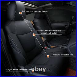 US Car Leather Seat Set Covers Kit Custom Fit For Toyota Corolla 2019-2022 Black