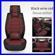 Universal Deluxe 5-Seats Car Seat Cover Front Rear PU Leather Cushion Full Set