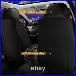 Universal Full Set PU Leather Car 5 Seat Covers Front & Rear Head separately