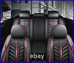Universal Full Surrounded PU Leather Car Seat Cover Cushions Front & Rear 5 Sits